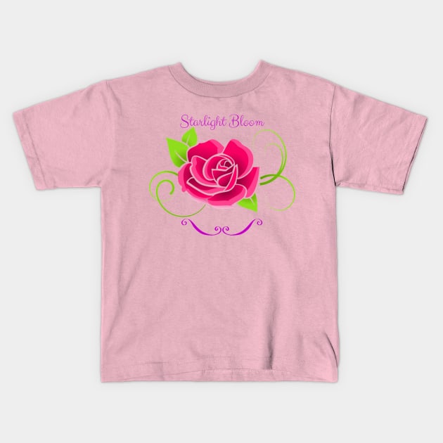 Starlight Bloom Tee Kids T-Shirt by jennifersoldner